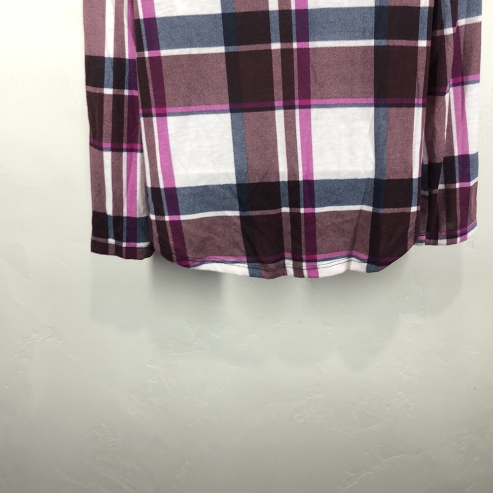 Rue 21 purple plaid soft flannel size large - Picture 9 of 10